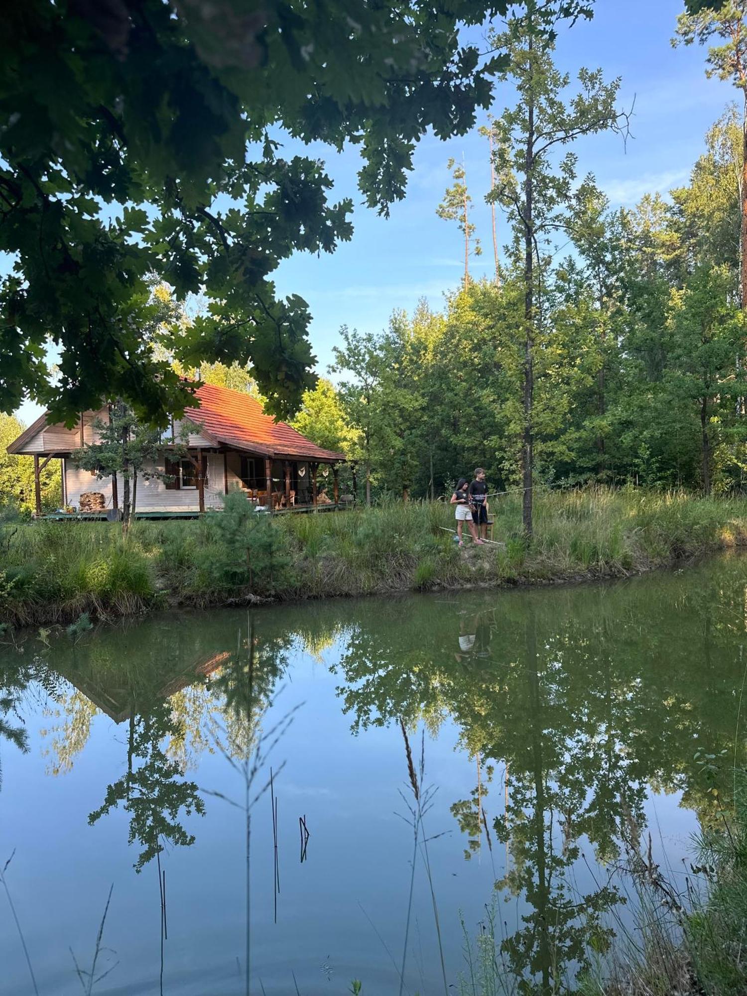 Jagodowy Zakatek, Caloroczny Dom Na Wylacznosc W Lesie, Balia, Cisza, Kominek, Weranda, Stawy Tuczna Exterior photo